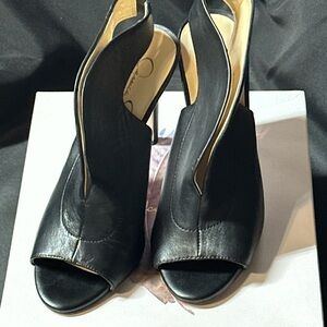 Jessica Simpson Black Peep-Toe Ankle Booties
